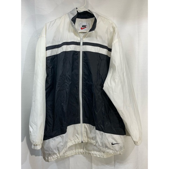 Nike‎ Women’s Windbreaker Black White XL (16-18) See Pics - Picture 1 of 6